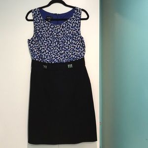 Dress with polka dot top black bottom
